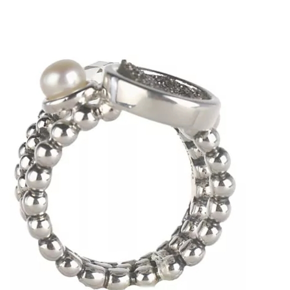 Genuine Druzy Quartz, Pearl, and Crystal Ring Size 7! - Picture 6 of 8